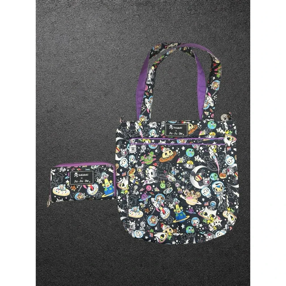 JuJuBe x Tokidoki Space Place Super Be Diaper Bag Tote & Be Spendy Wallet Set